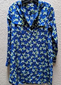 Gap Butterfly Button Shirt Long Sleeve Dress